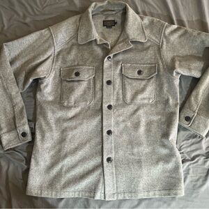 PENDLETON Wool Cashmere Overshirt Men’s Large Long Sleeve Button Up Grey